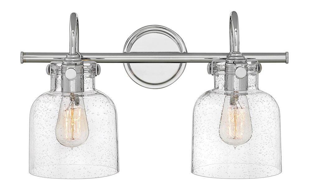 Cylinder Glass Two Light Vanity