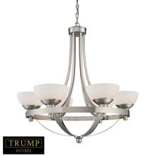 ELK Home 10206/6 - 6-Light Chandelier in Brushed Nickel with White Glass