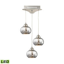 ELK Home LCA403-113-16M - Ciotola Single Led Pendant Complete with Mecury Glass Shade and Holder