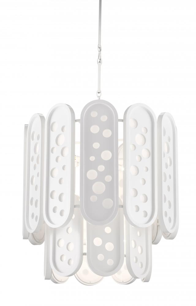 Lapidus White Two-Tiered Chandelier