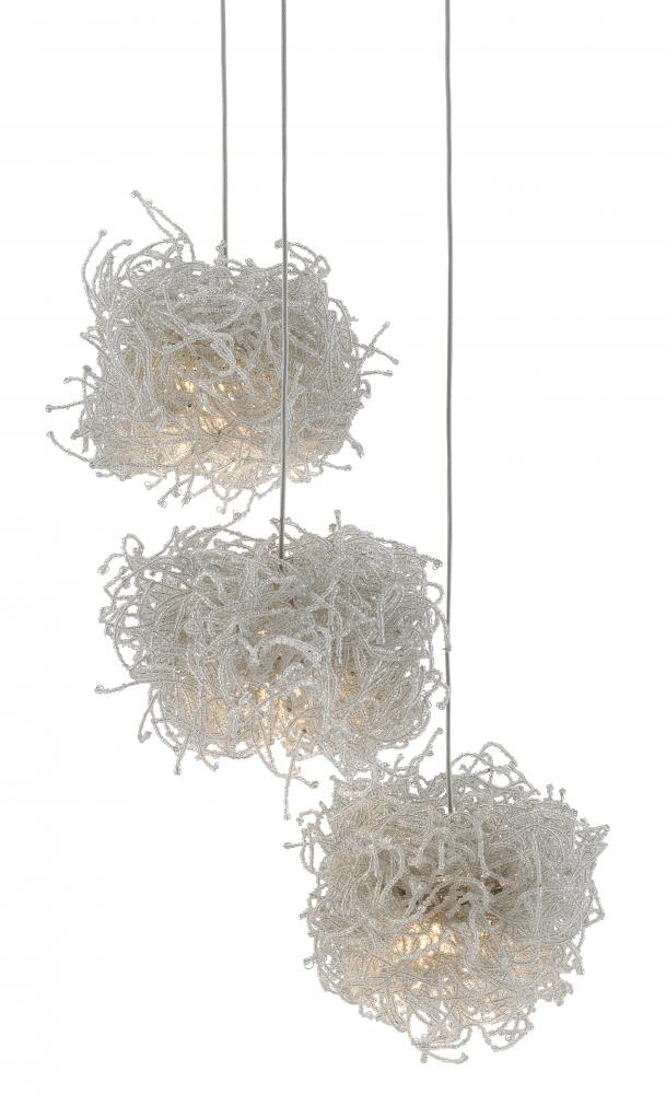 Birds Nest 3-Light Round Multi-Drop Pendant