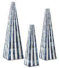 Currey 1200-0197 - Ossian Blue Obelisk Set